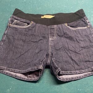 Women's Jean Shorts - Dark Blue and Black